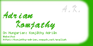 adrian komjathy business card