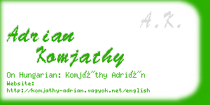 adrian komjathy business card